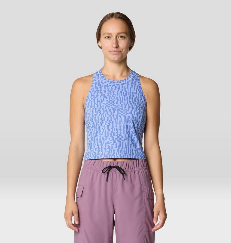 Women's Mountain Stretch Tanklette, Color: Light Illusion Digidaze Print, image 1