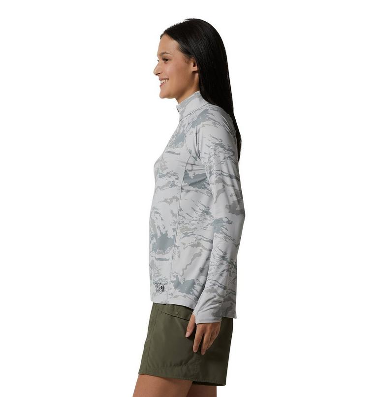 Chandail avec demi-fermeture éclair Crater Lake Femme, Color: Grey Ice Crag Camo Print, image 3