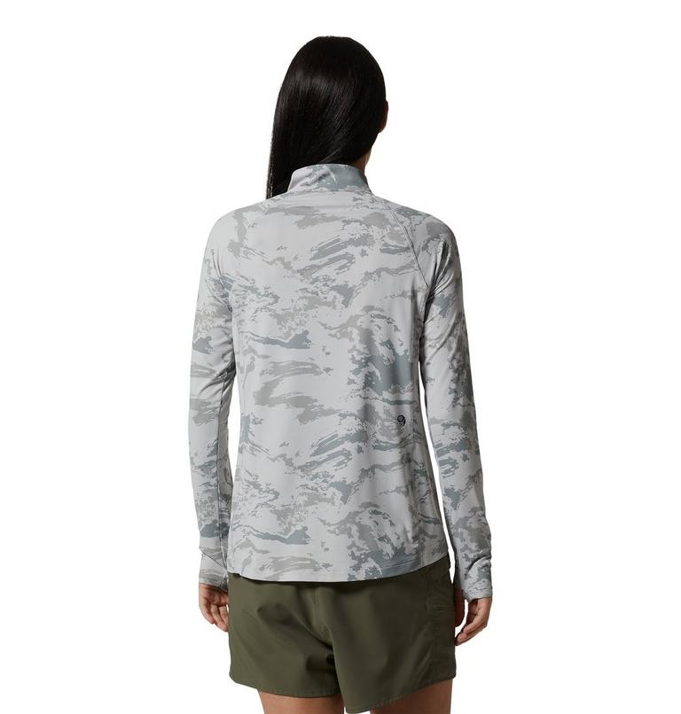Chandail avec demi-fermeture éclair Crater Lake Femme, Color: Grey Ice Crag Camo Print, image 2