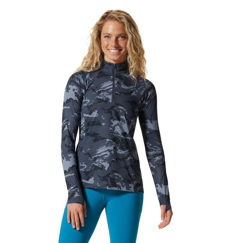 Crater Lake Half Zip | 417 | XS, Color: Blue Slate Crag Camo Print, image 1