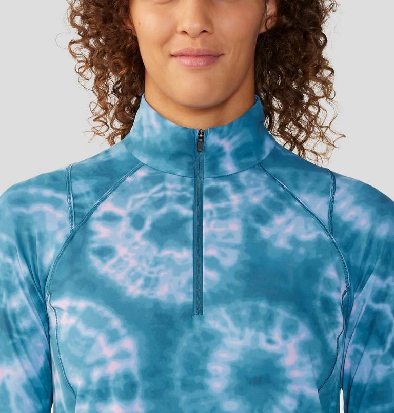 Crater Lake à demi-zip, Color: Baltic Blue Spore Dye Print, image 4