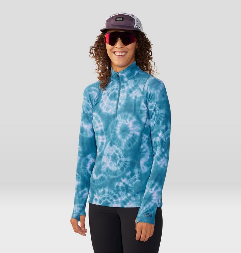 Crater Lake à demi-zip, Color: Baltic Blue Spore Dye Print, image 6