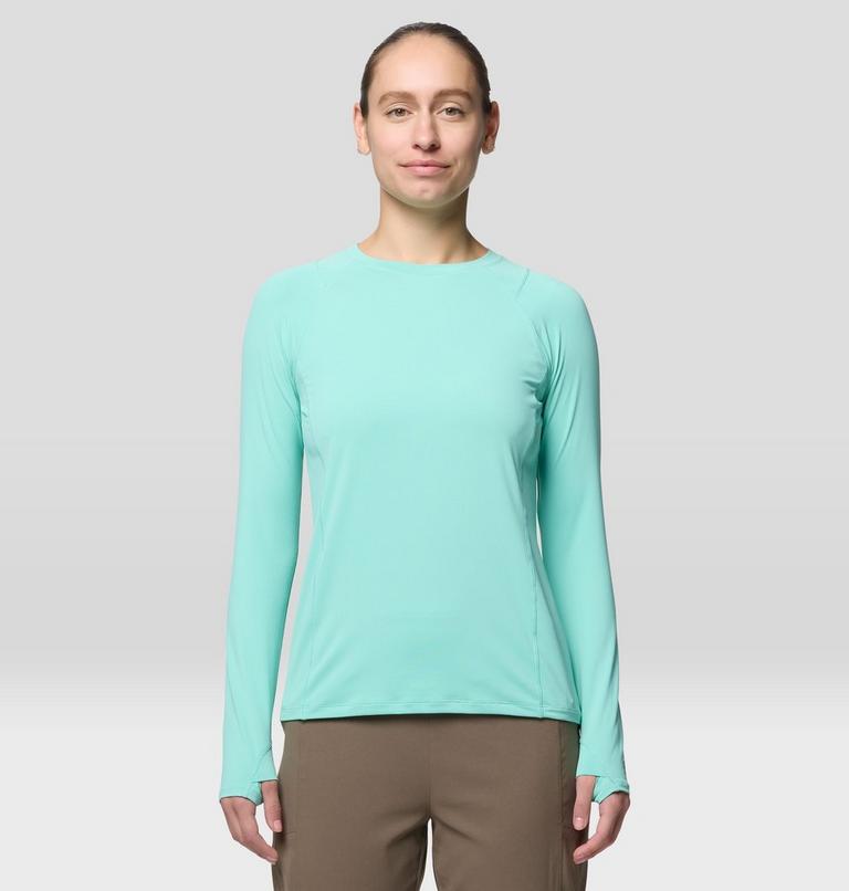 Women's Crater Lake Long Sleeve, Color: Icy Teal, image 1