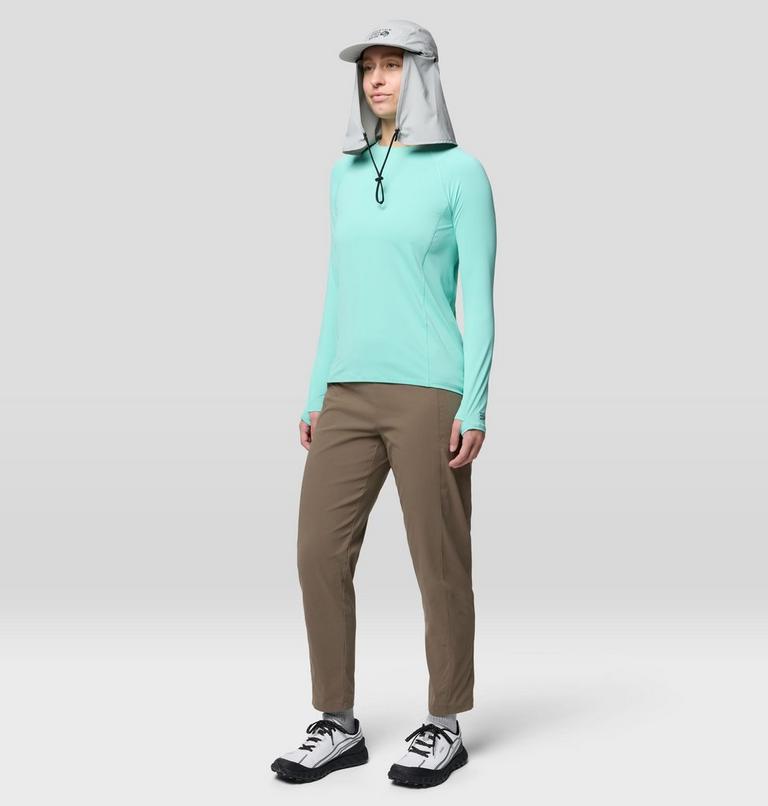 Women's Crater Lake Long Sleeve, Color: Icy Teal, image 2