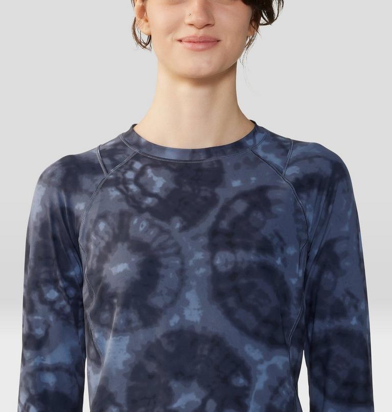 Women's Crater Lake Long Sleeve, Color: Blue Slate Spore Dye Print, image 4