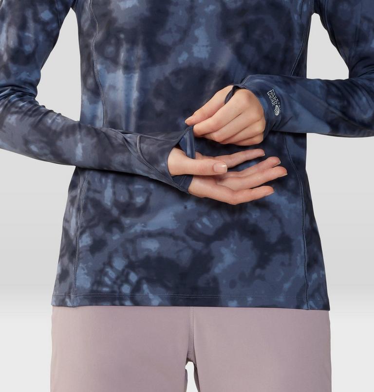 Women's Crater Lake Long Sleeve, Color: Blue Slate Spore Dye Print, image 5