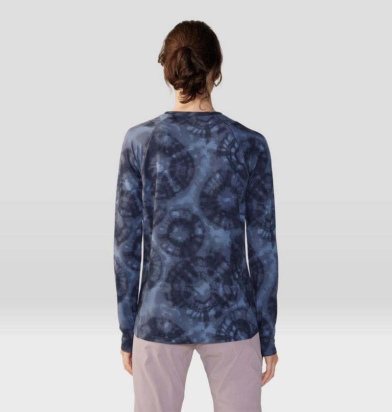 Women's Crater Lake Long Sleeve, Color: Blue Slate Spore Dye Print, image 2