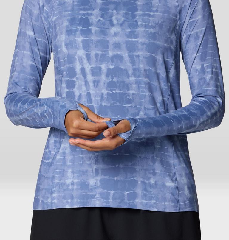 Women's Crater Lake Long Sleeve, Color: Best Coast Blue Prismatic Print, image 6