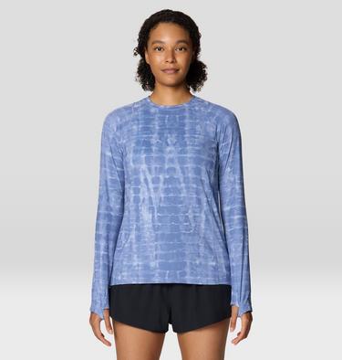 Women's Crater Lake Long Sleeve, Color: Best Coast Blue Prismatic Print, image 5