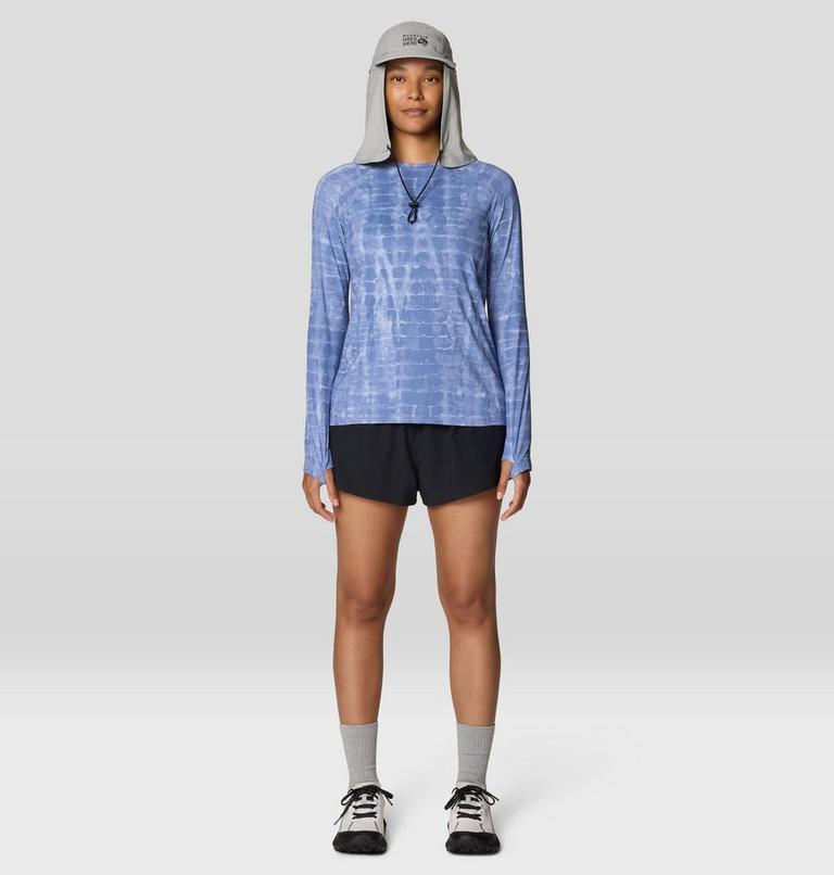 Women's Crater Lake Long Sleeve, Color: Best Coast Blue Prismatic Print, image 2