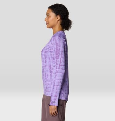 Women's Crater Lake Long Sleeve, Color: Harbor Violet Prismatic Print, image 12