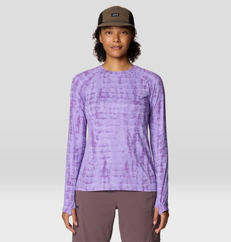 Women's Crater Lake Long Sleeve, Color: Harbor Violet Prismatic Print, image 1