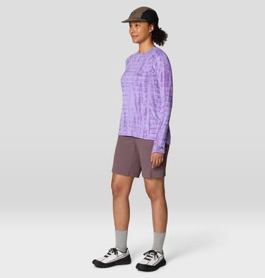 Women's Crater Lake Long Sleeve, Color: Harbor Violet Prismatic Print, image 10