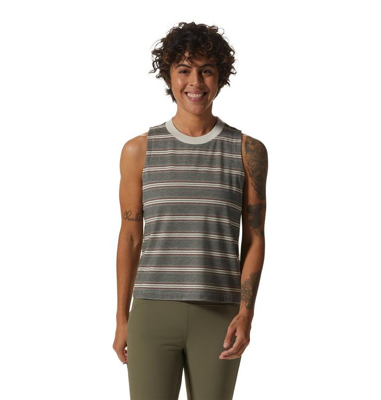 Women's Wander Pass Tank, Color: Stone Pacific Stripe, image 1