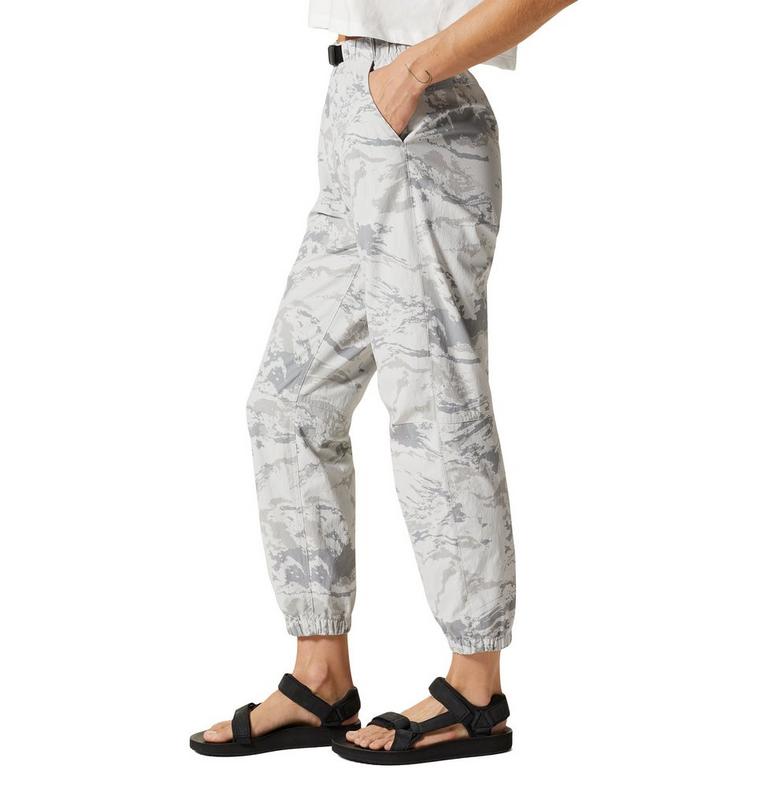 Women's Stryder Pant, Color: Grey Ice Crag Camo Print, image 3