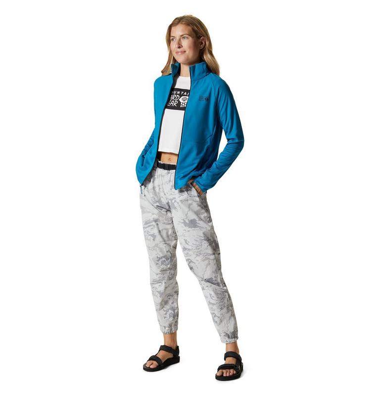 Women's Stryder Pant, Color: Grey Ice Crag Camo Print, image 5