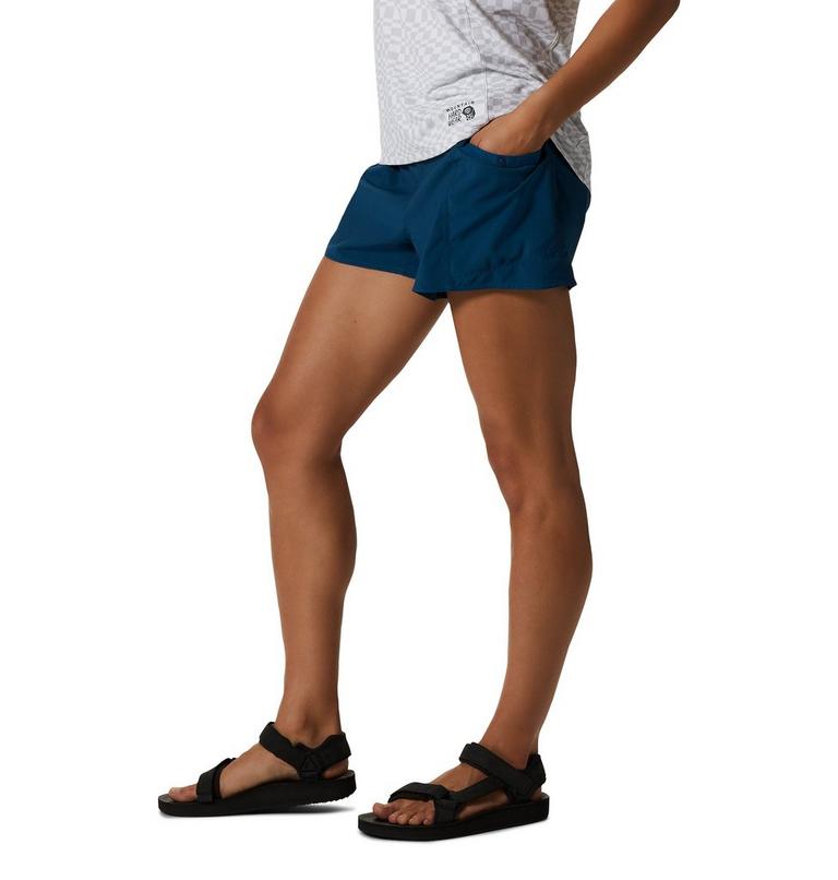 Women's Trail Sender Short, Color: Dark Caspian, image 3