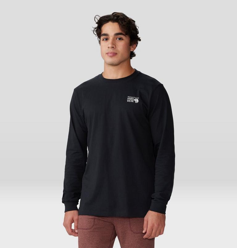 Men's MHW Back Logo Long Sleeve, Color: Black, image 1