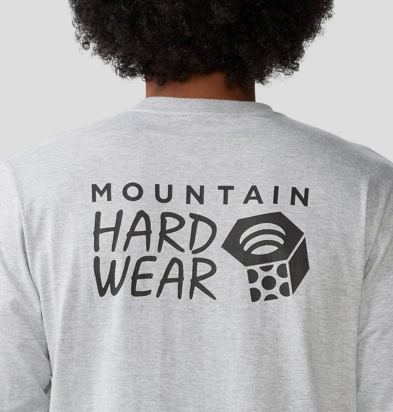 Haut à manches longues MHW Back Logo Homme, Color: Hardwear Grey Heather, image 5