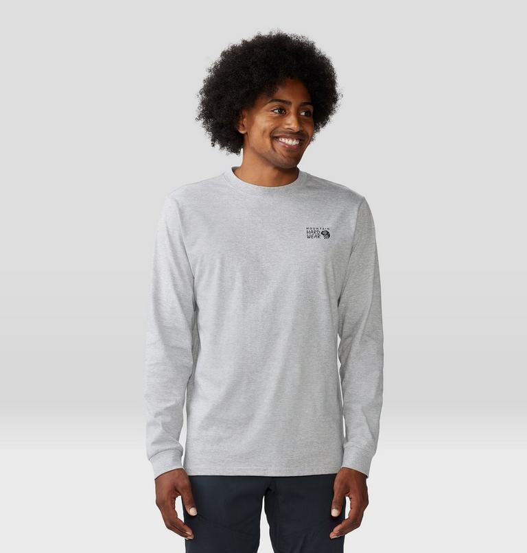 Haut à manches longues MHW Back Logo Homme, Color: Hardwear Grey Heather, image 1