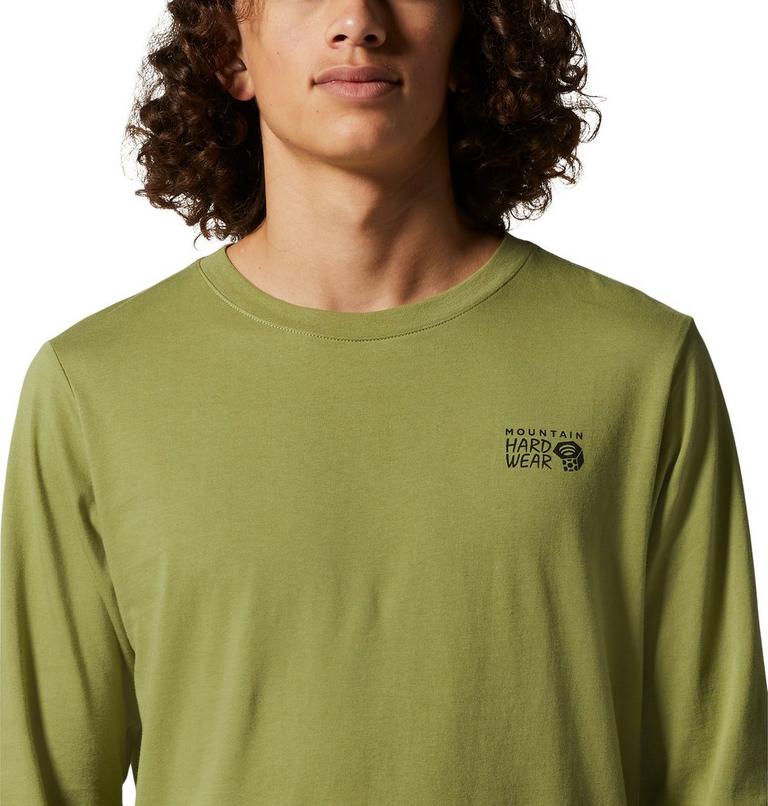 T-shirt à manches longues MHW Back Logo Homme, Color: Light Cactus, image 4