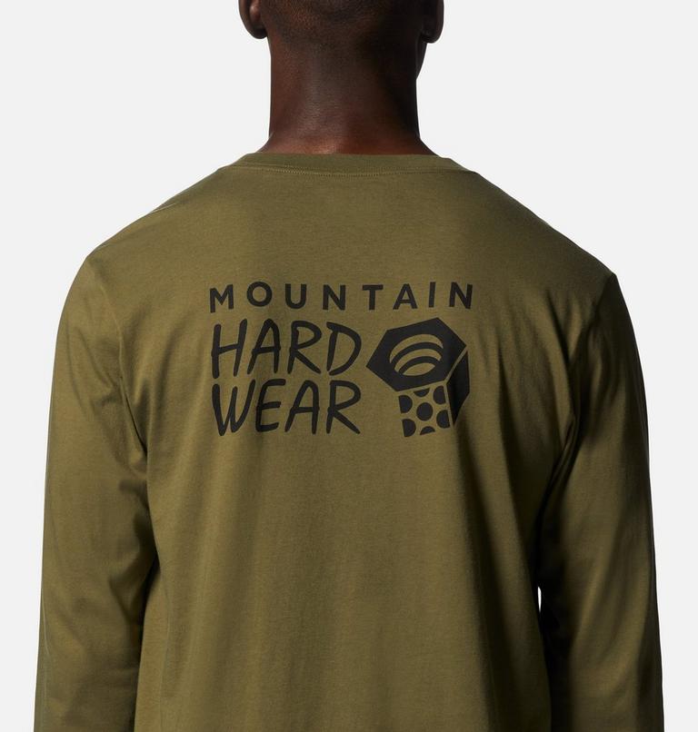 Men's MHW Back Logo Long Sleeve, Color: Combat Green, image 5