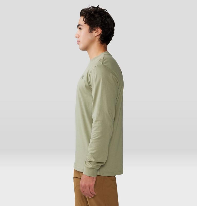 Men's MHW Back Logo Long Sleeve, Color: Mantis Green, image 3