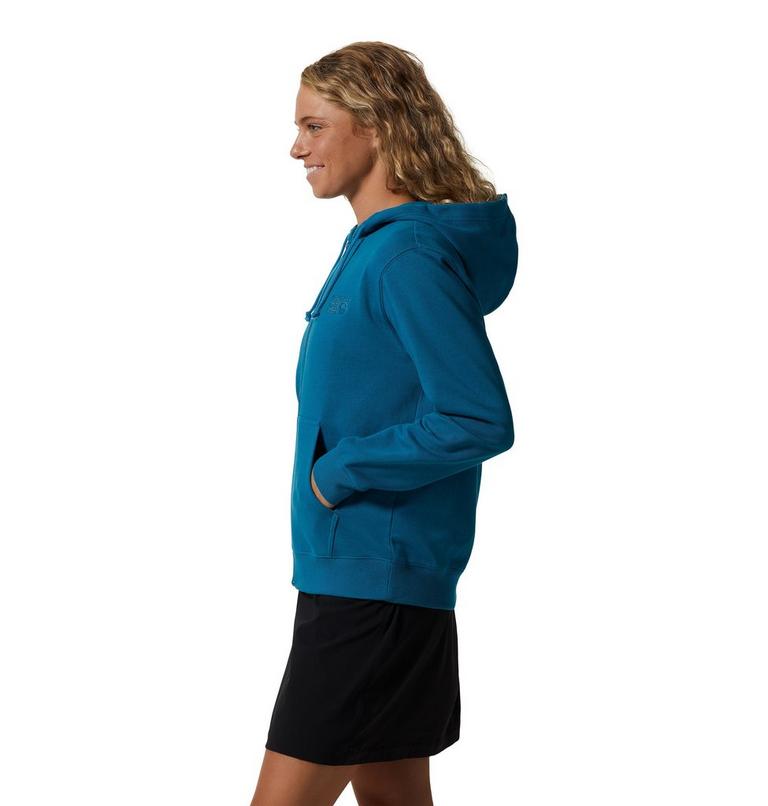Women's MHW Logo Full Zip, Color: Vinson Blue, image 3