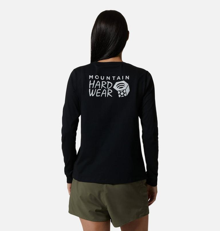 T-shirt à manches longues MHW Back Logo Femme, Color: Black, image 2