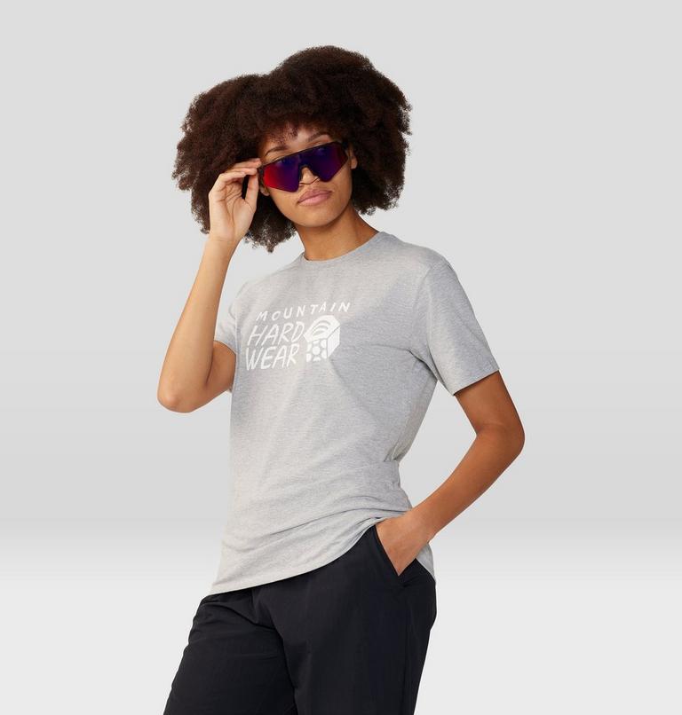 Women's MHW Logo Short Sleeve, Color: Hardwear Grey Heather, image 5