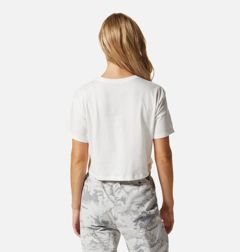 Women's MHW Logo in a Box Crop Short Sleeve, Color: Fogbank, image 2
