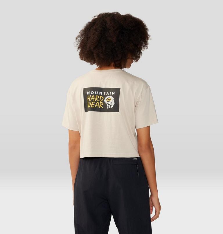 Women's MHW Logo in a Box Crop Short Sleeve, Color: Wild Oyster, image 2