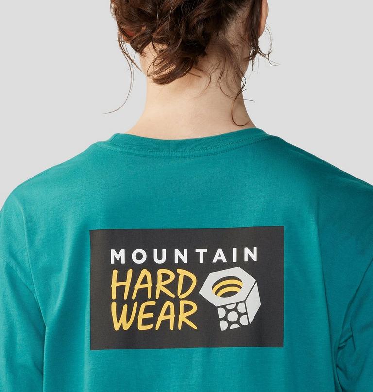 Women's MHW Logo in a Box Crop Short Sleeve, Color: Wintermint, image 5