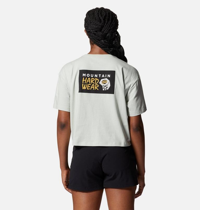 T-shirt court à manches courtes MHW Logo in a Box Femme, Color: Cactus White, image 2