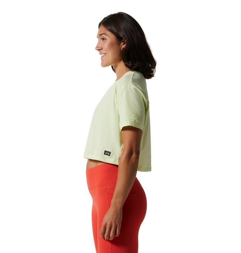 Women's MHW Logo Crop Short Sleeve, Color: Electrolyte, image 3