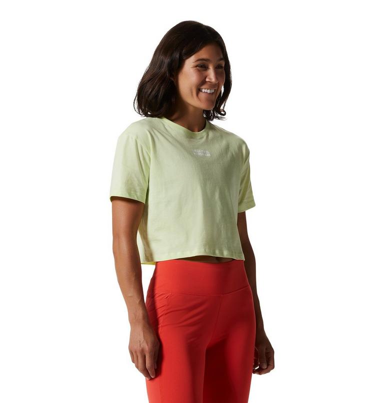 Women's MHW Logo Crop Short Sleeve, Color: Electrolyte, image 5