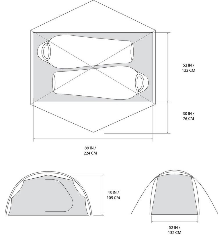 Meridian 2 Tent, Color: Teton Blue, image 12