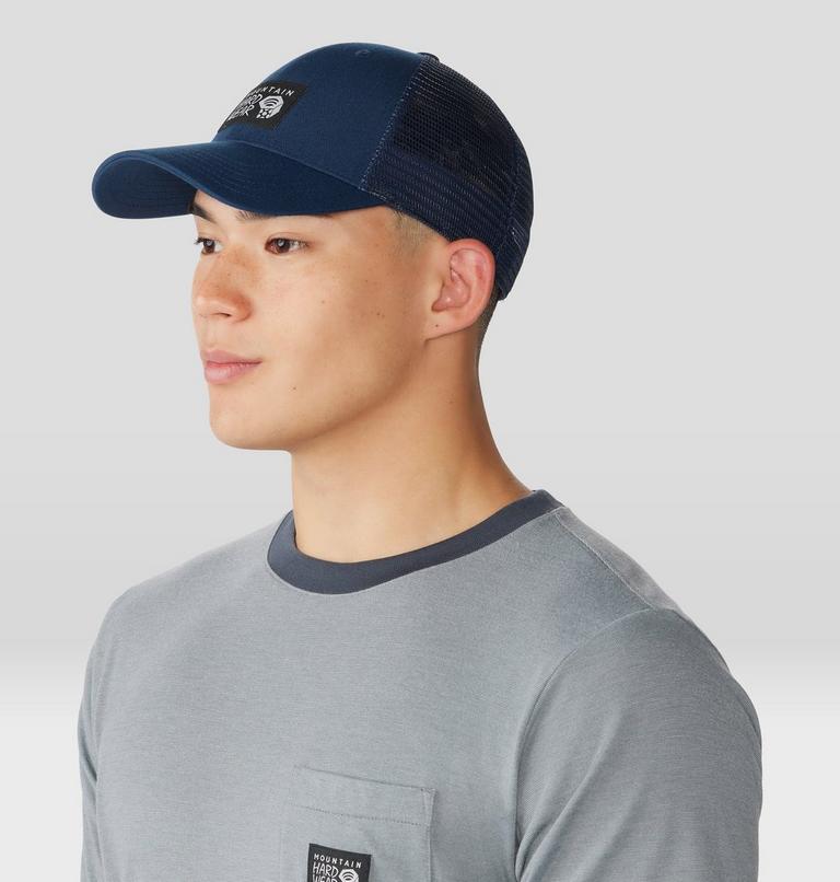 MHW Logo Trucker Hat, Color: Hardwear Navy, image 3