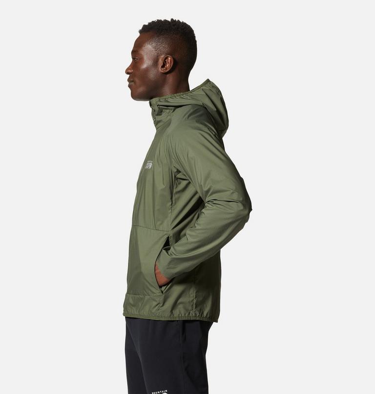 Men's Kor AirShell Hoody, Color: Surplus Green, image 3