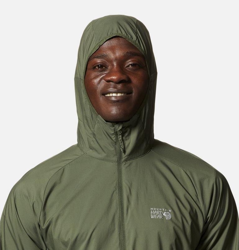 Men's Kor AirShell Hoody, Color: Surplus Green, image 4