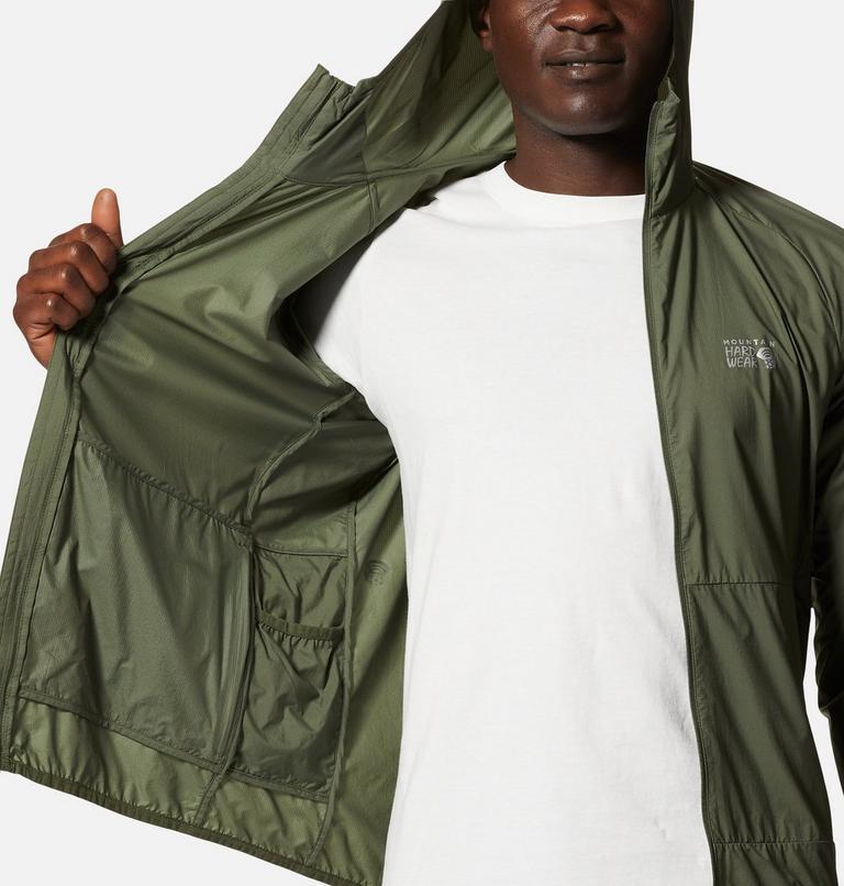 Men's Kor AirShell Hoody, Color: Surplus Green, image 5