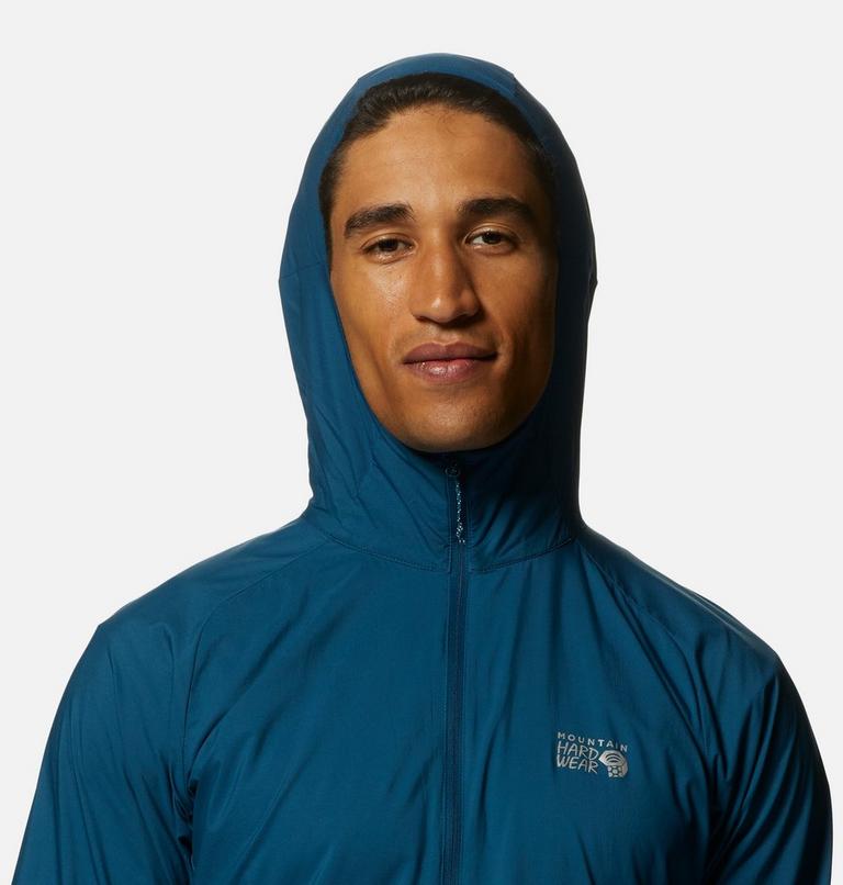 Manteau à capuchon Kor AirShell Homme, Color: Dark Caspian, image 4