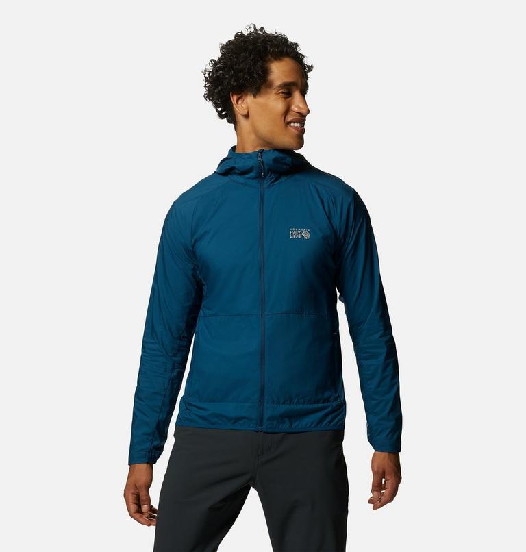 Manteau à capuchon Kor AirShell Homme, Color: Dark Caspian, image 1