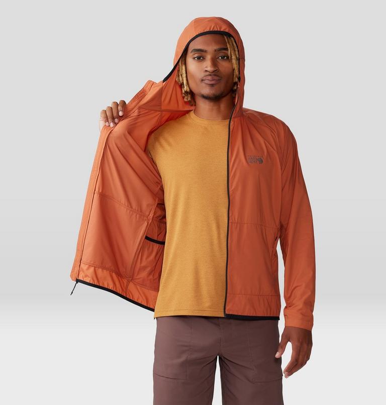 Men's Kor AirShell Hoody, Color: Raw Carnelian, image 6