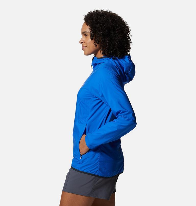 Women's Kor AirShell Hoody, Color: Bright Island Blue, image 3