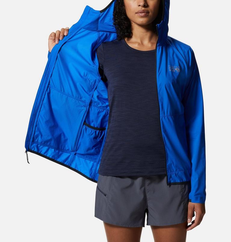 Women's Kor AirShell Hoody, Color: Bright Island Blue, image 5