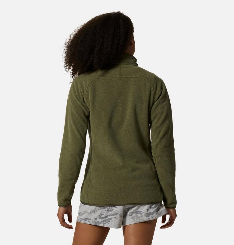 Women's Polartec® Double Brushed Full Zip Jacket, Color: Stone Green Heather, image 2