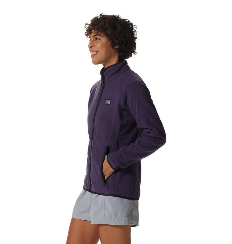 Women's Polartec&reg; Double Brushed Full Zip Jacket, Color: Night Iris Heather, image 3