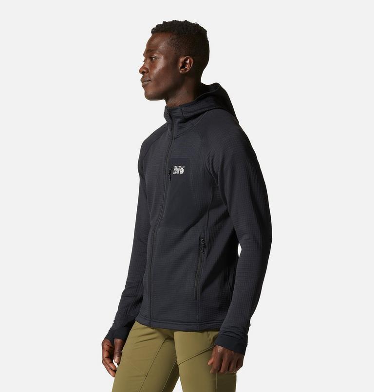 Chandail à capuchon avec fermeture éclair Polartec® Power Grid Homme, Color: Black, image 3