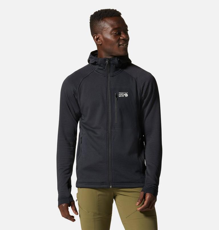 Chandail à capuchon avec fermeture éclair Polartec® Power Grid Homme, Color: Black, image 1